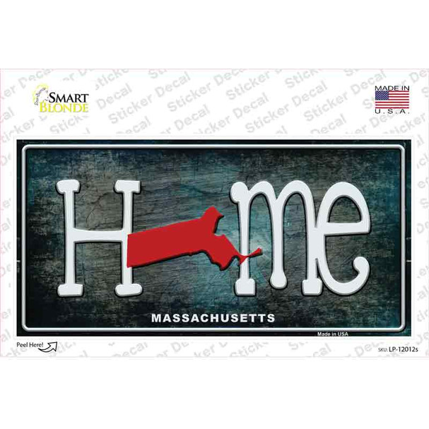 Massachusetts Home State Outline Novelty Sticker Decal