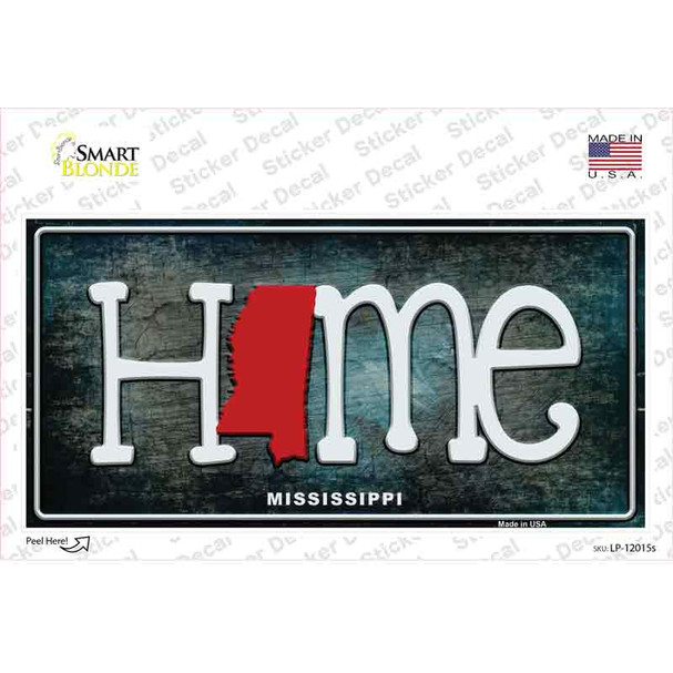 Mississippi Home State Outline Novelty Sticker Decal