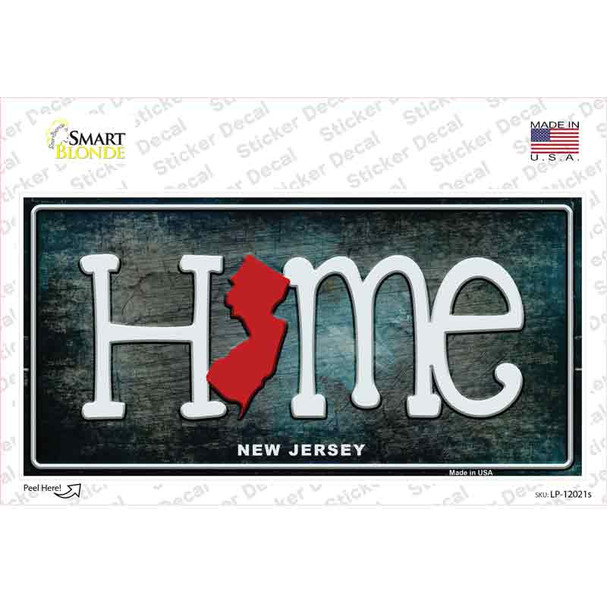 New Jersey Home State Outline Novelty Sticker Decal