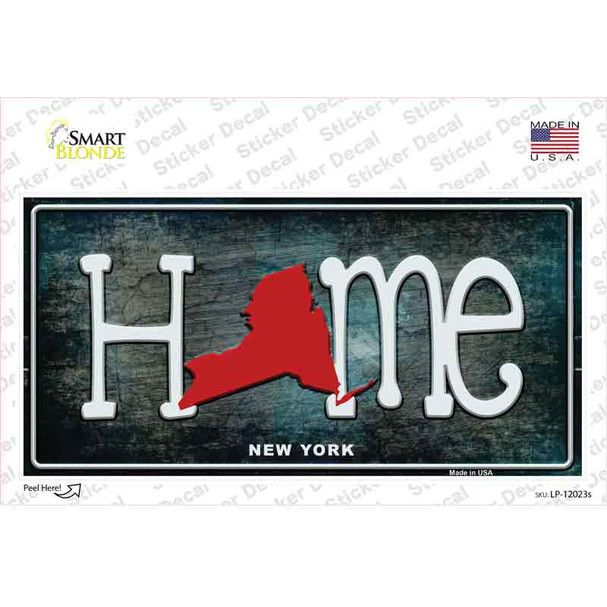 New York Home State Outline Novelty Sticker Decal