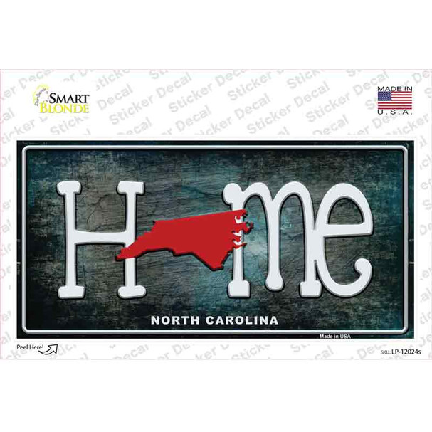 North Carolina Home State Outline Novelty Sticker Decal
