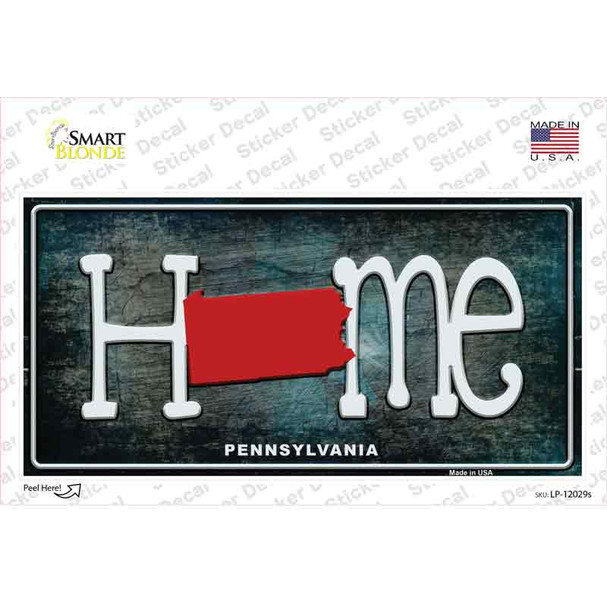 Pennsylvania Home State Outline Novelty Sticker Decal