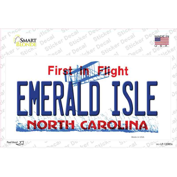 Emerald Island North Carolina State Novelty Sticker Decal