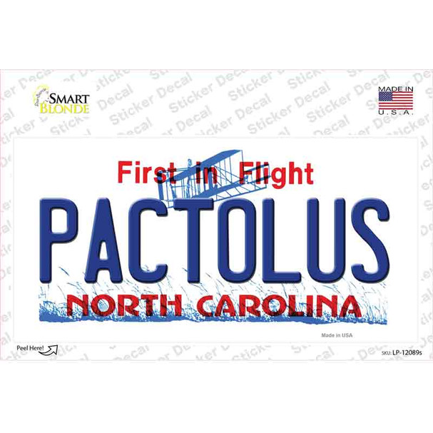 Pactolus North Carolina State Novelty Sticker Decal