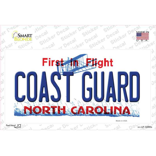 Coast Guard North Carolina State Novelty Sticker Decal