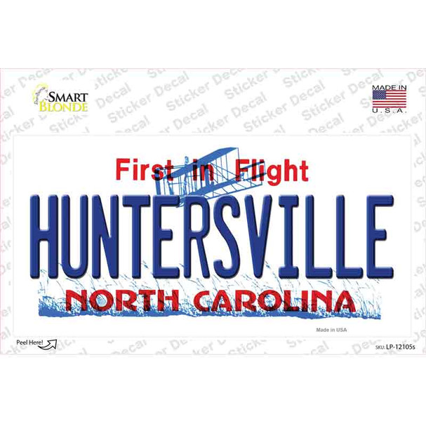 Huntersville North Carolina State Novelty Sticker Decal