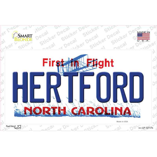 Hertford North Carolina State Novelty Sticker Decal