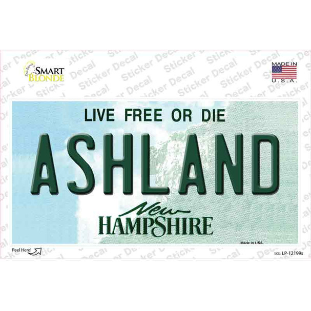 Ashland New Hampshire Novelty Sticker Decal