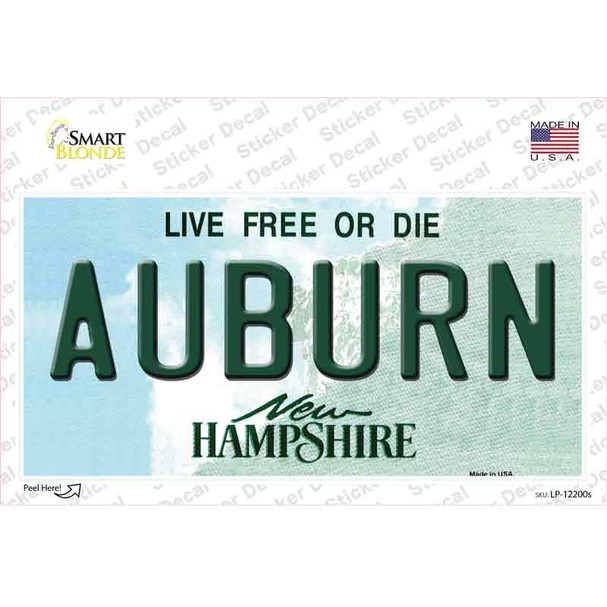 Auburn New Hampshire Novelty Sticker Decal