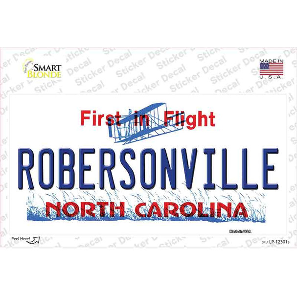 North Carolina Robersonville Novelty Sticker Decal