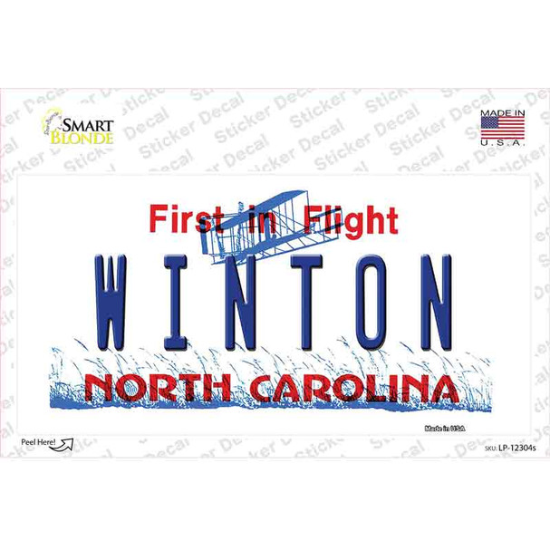 North Carolina Winton Novelty Sticker Decal
