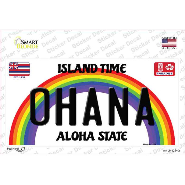 Ohana Hawaii Novelty Sticker Decal