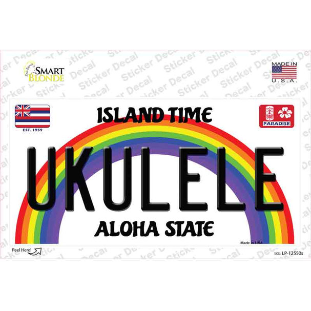 Ukulele Hawaii Novelty Sticker Decal