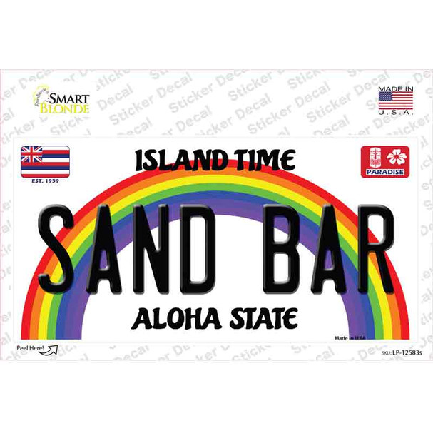 Sand Bar Hawaii Novelty Sticker Decal