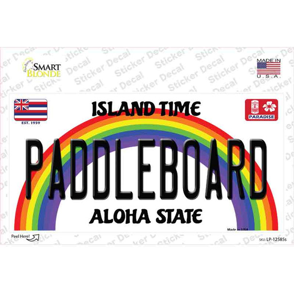 Paddleboard Hawaii Novelty Sticker Decal