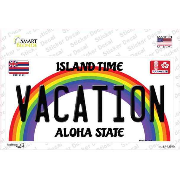 Vacation Hawaii Novelty Sticker Decal