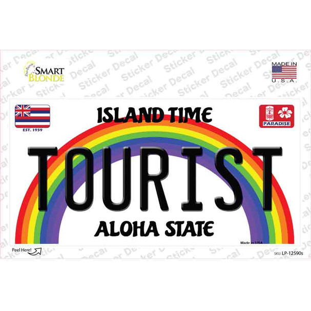 Tourist Hawaii Novelty Sticker Decal