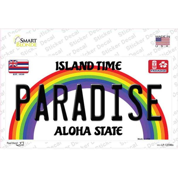 Paradise Hawaii Novelty Sticker Decal
