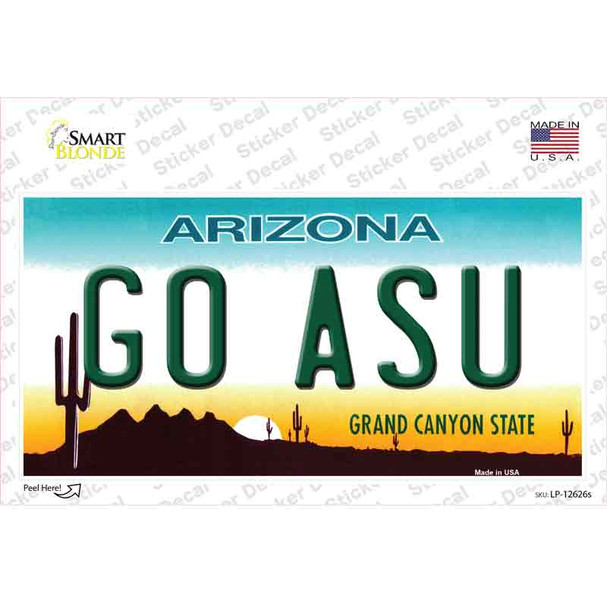 Go Arizona State Novelty Sticker Decal