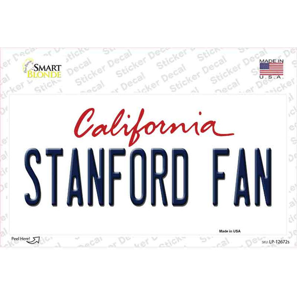 Stanford Fan Novelty Sticker Decal