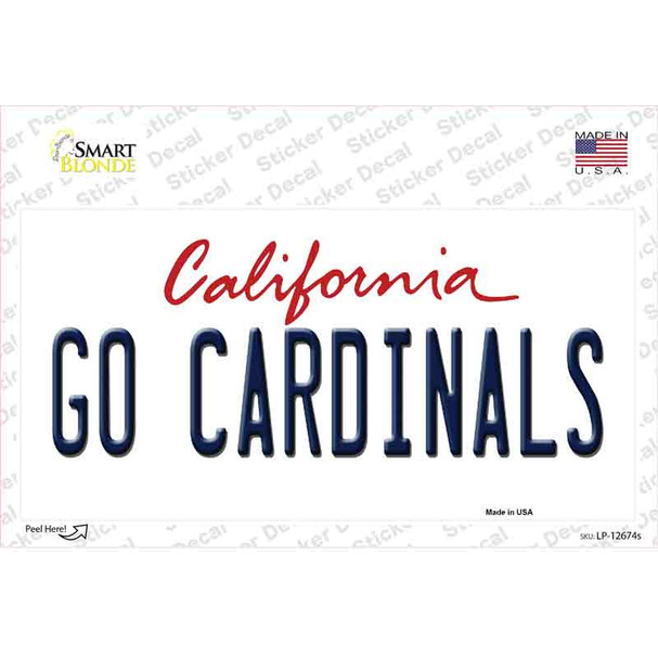 Go Cardinals  Novelty Sticker Decal