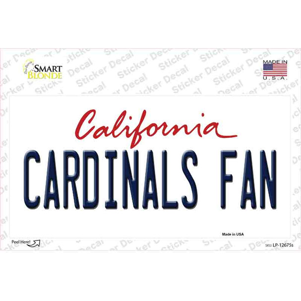 Cardinals Fan Novelty Sticker Decal