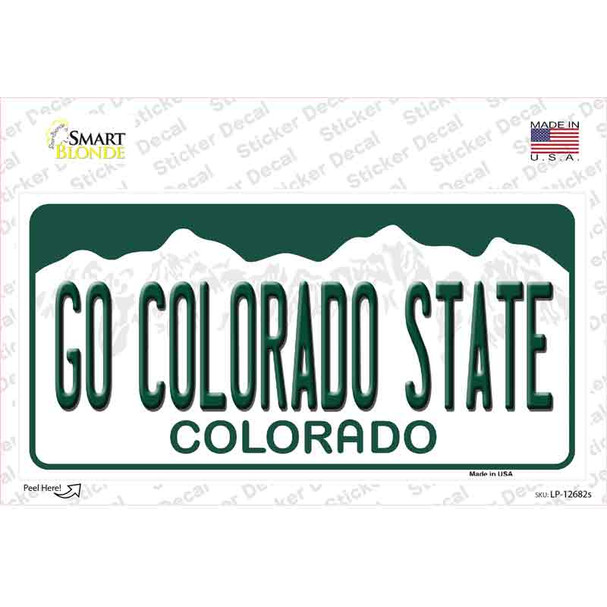 Go Colorado State Novelty Sticker Decal