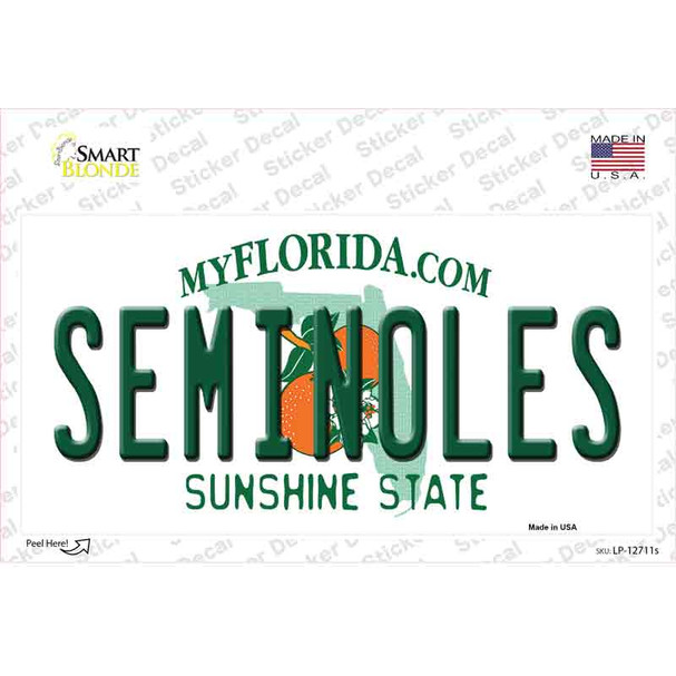 Seminoles Novelty Sticker Decal