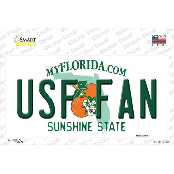 USF Fan Novelty Sticker Decal