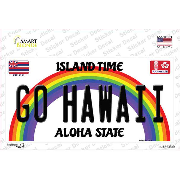 Go Hawaii Novelty Sticker Decal