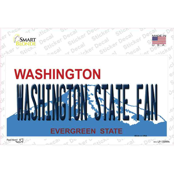 Washington State Fan Novelty Sticker Decal