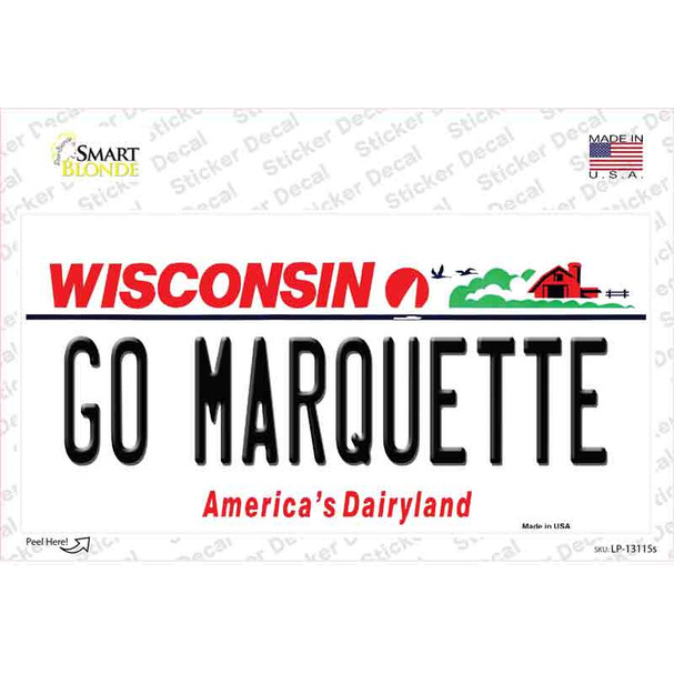 Go Marquette Novelty Sticker Decal