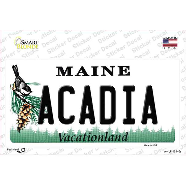 Acadia Maine Novelty Sticker Decal