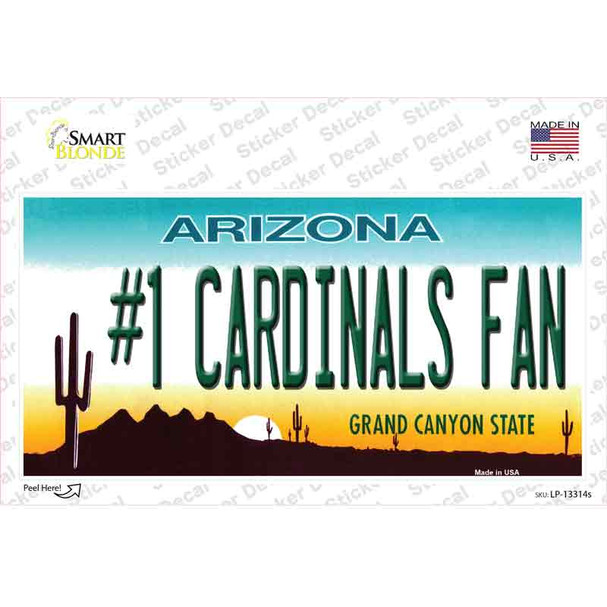 Number 1 Cardinals Fan Novelty Sticker Decal
