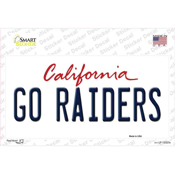 Go Raiders Novelty Sticker Decal