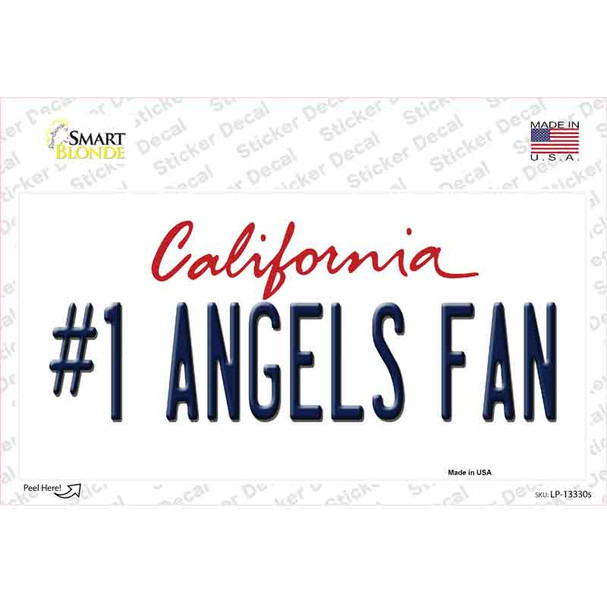 Number 1 Angels Fan Novelty Sticker Decal