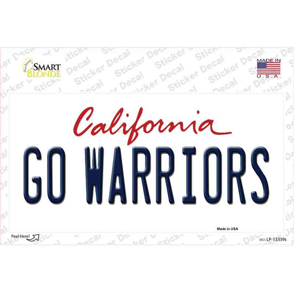 Go Warriors Novelty Sticker Decal