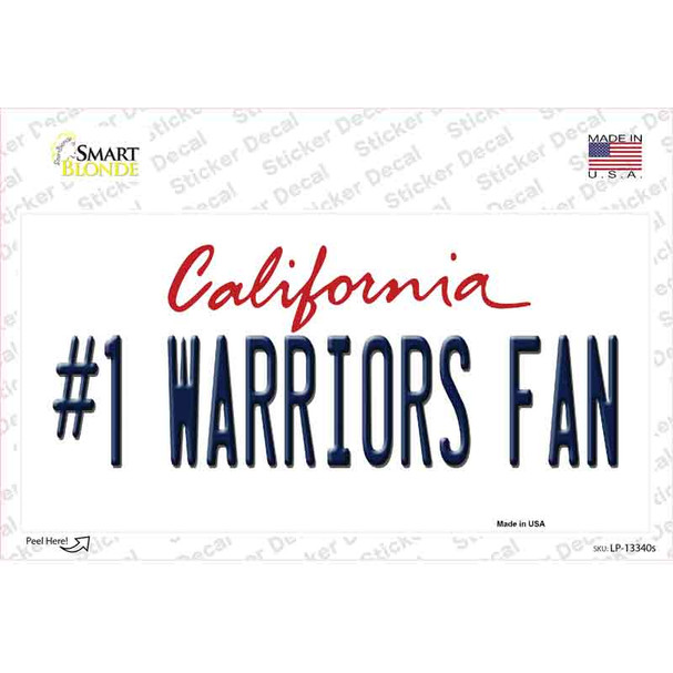 Number 1 Warriors Fan Novelty Sticker Decal