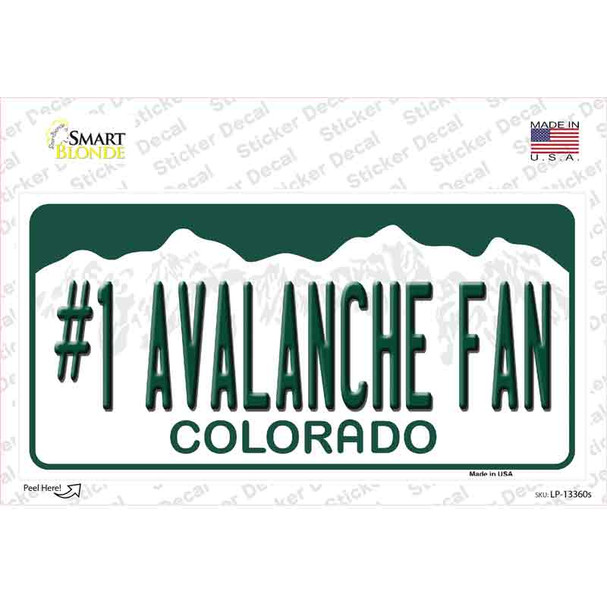 Number 1 Avalanche Fan Novelty Sticker Decal
