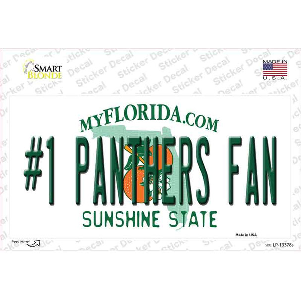 Number 1 Panthers Fan Novelty Sticker Decal