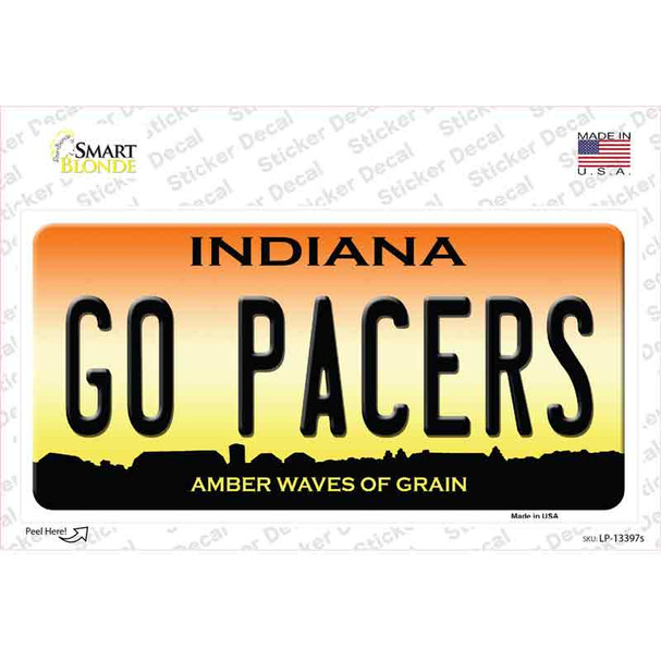Go Pacers Novelty Sticker Decal