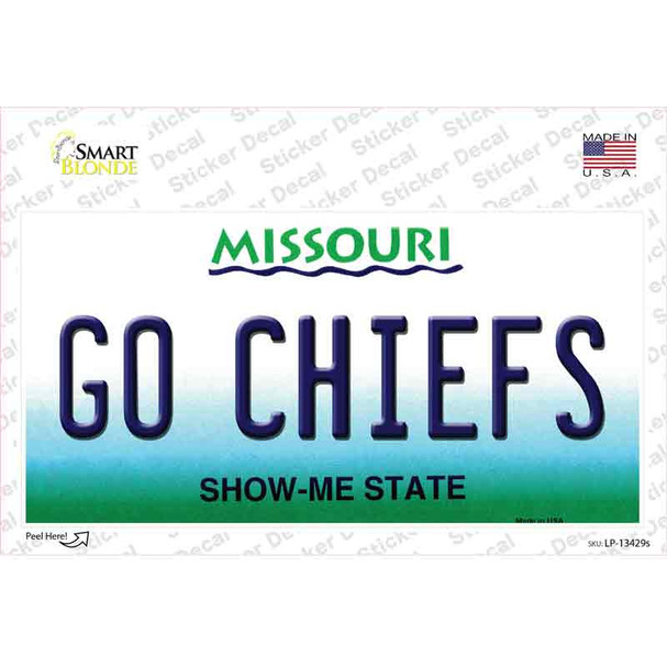 Go Chiefs Novelty Sticker Decal