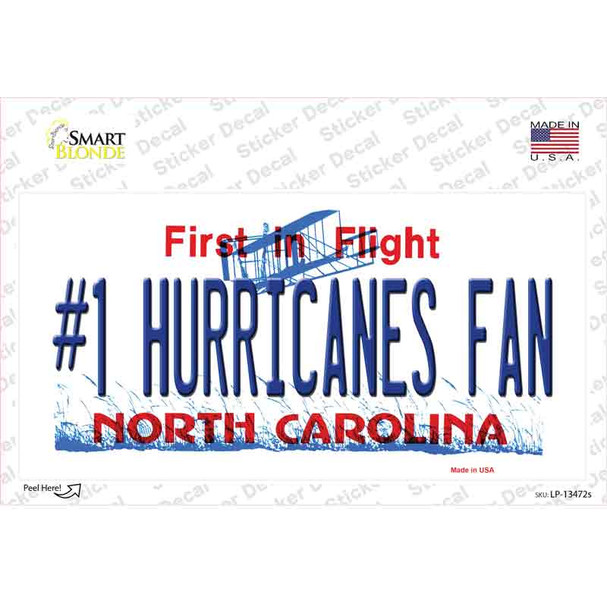 Number 1 Hurricanes Fan Novelty Sticker Decal