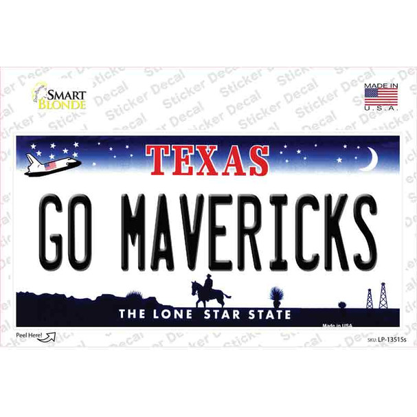 Go Mavericks Novelty Sticker Decal