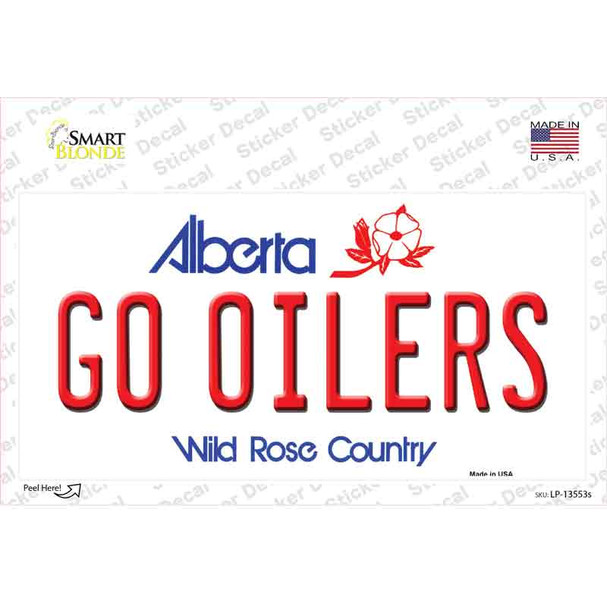 Go Oilers Novelty Sticker Decal