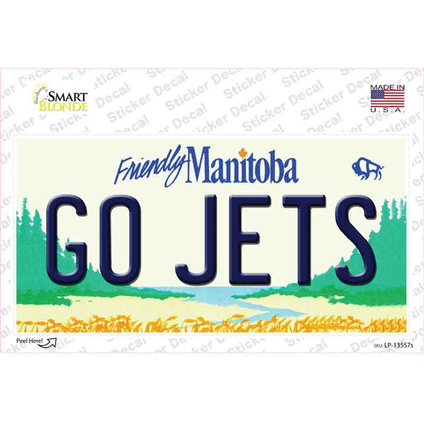 Go Jets Manitoba Novelty Sticker Decal