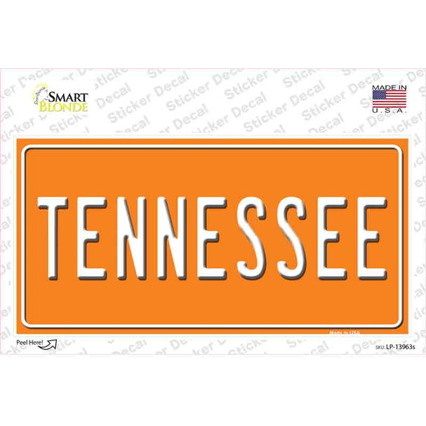 Tennessee Orange Novelty Sticker Decal