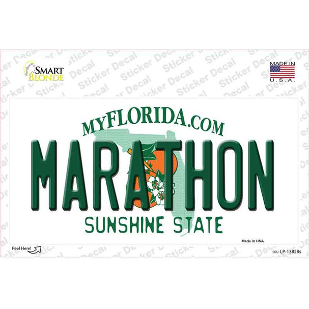 Marathon Florida Novelty Sticker Decal