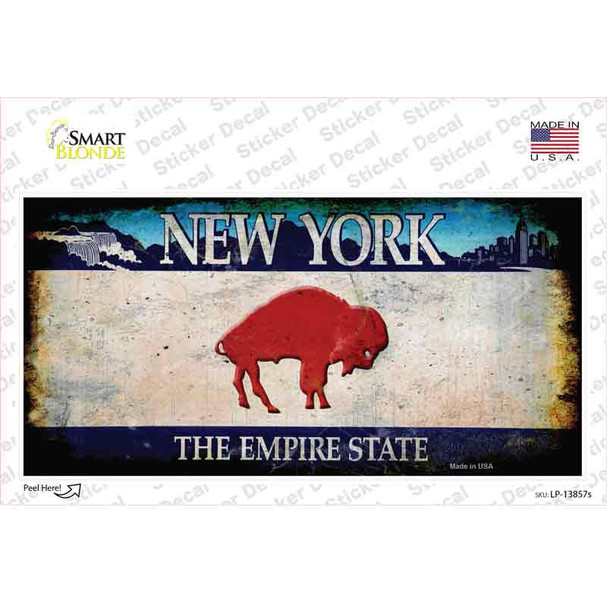 Red Buffalo NY Blue Rusty Novelty Sticker Decal