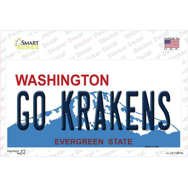 Go Krakens Washington Novelty Sticker Decal